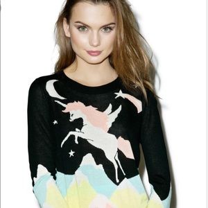 💋WILDFOX 💋Far away unicorn sweater! EUC RARE